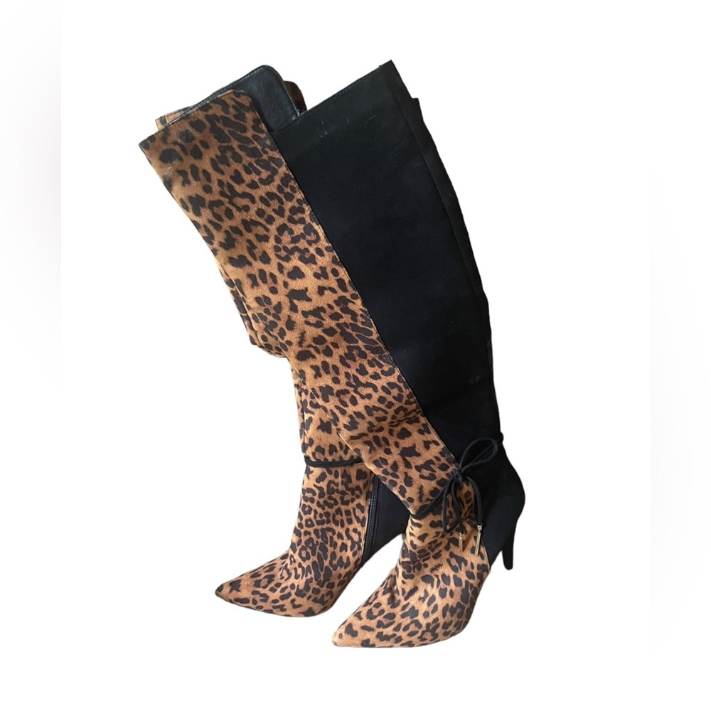 NWOB Shoedazzle Glamorous Life Animal‎ Print Heeled Boots